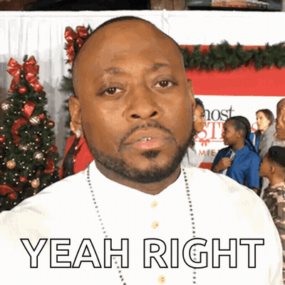 Man With Beard Says Yeah Right GIF