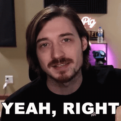Man With Beard Says Yeah Right GIF