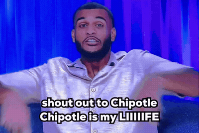 Man With Beard Shouting Chipotle Is My Life GIF