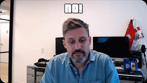 Man With Beard Sitting In Front Of Computer No GIF