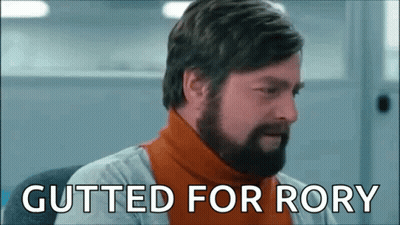 Man With Beard Sitting Next To Gutted For Rory GIF