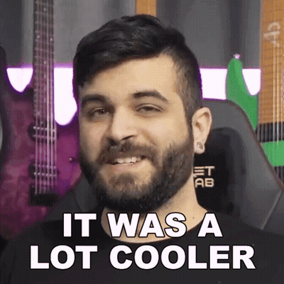 Man With Beard Smiles Says It Was A Lot Cooler GIF
