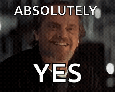 Man With Beard Smiling At Absolutely Yes Sign GIF