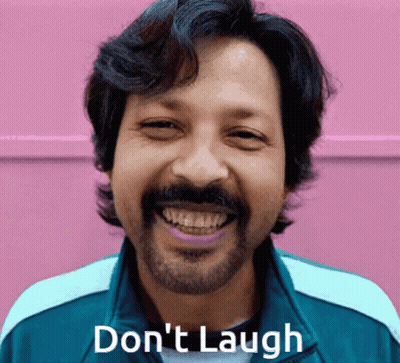 Man With Beard Smiling Don't Laugh GIF