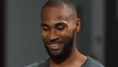 Man With Beard Smiling Eyes Closed Mouth Open GIF