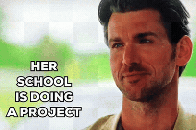 Man With Beard Smiling Her School Project GIF