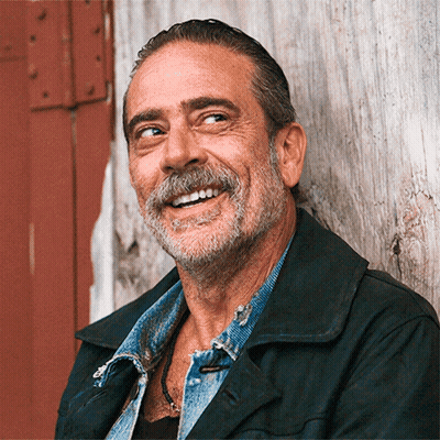 Man With Beard Smiling In Black Jacket GIF