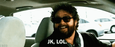 Man With Beard Smiling In Car GIF