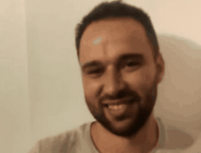 Man With Beard Smiling Mouth Open GIF