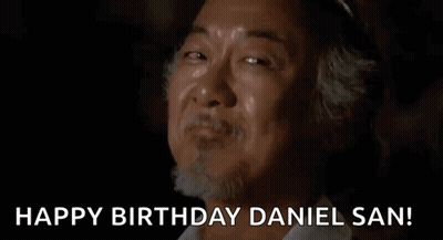 Man With Beard Smiling Saying Happy Birthday Daniel San GIF
