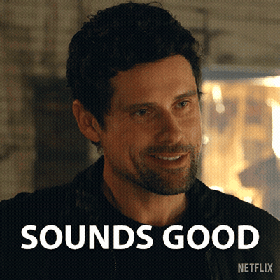 Man With Beard Smiling Saying Sounds Good GIF