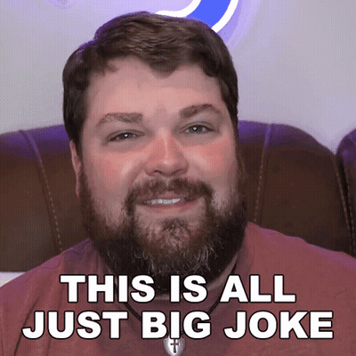 Man With Beard Smiling Saying This Is All Just A Big Joke GIF