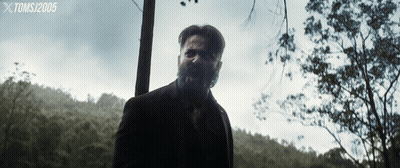 Man With Beard Standing In Forest Toms 2005 GIF