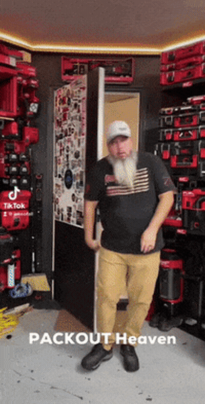 Man With Beard Standing In Front Of Door Packout Heaven GIF