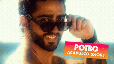 Man With Beard Sunglasses And Potro Acapulco Shore Sign GIF
