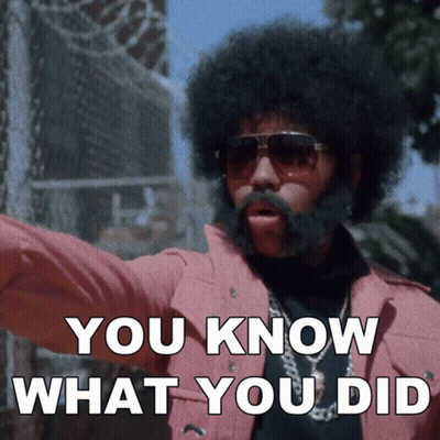 Man With Beard Sunglasses Pink Jacket Saying You Know What You Did GIF