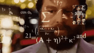 Man With Beard Surrounded By Math Equations A + N GIF