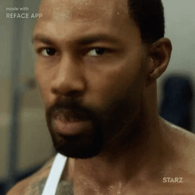 Man With Beard Sweating And Looking At Camera GIF