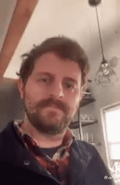 Man With Beard Taking Selfie GIF