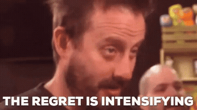 Man With Beard Talking About Regret Is Intensifying GIF