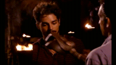 Man With Beard Talking By Fire GIF