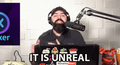 Man With Beard Talking Into Microphone Saying It Is Unreal GIF