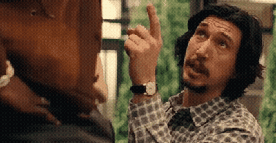 Man With Beard Talking To Another Man Pointing Up GIF