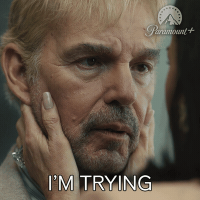 Man With Beard Touched By Woman Saying I'm Trying GIF