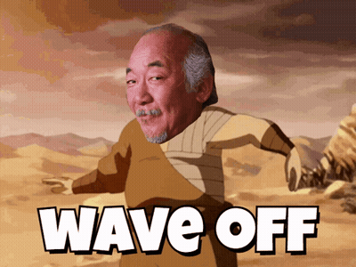 Man With Beard Wave Off GIF