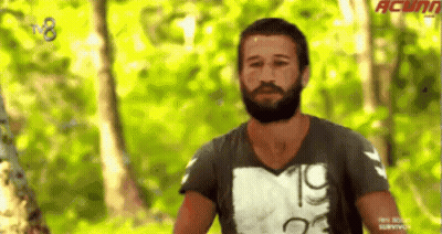 Man With Beard Wearing 19 Shirt GIF
