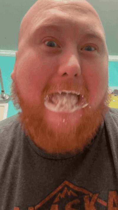 Man With Beard Wearing Alaska Shirt GIF