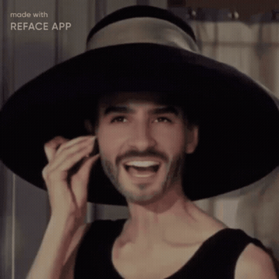 Man With Beard Wearing Black Hat Smiling GIF