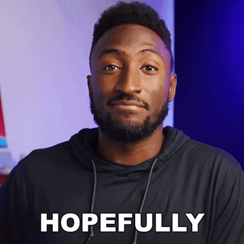 Man With Beard Wearing Black Shirt Hopefully GIF