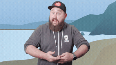 Man With Beard Wearing Brewdog Hoodie GIF