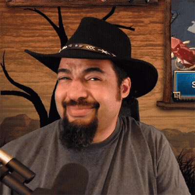Man With Beard Wearing Cowboy Hat GIF