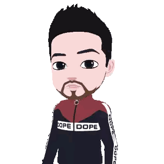 Man With Beard Wearing Dope Jacket Sticker