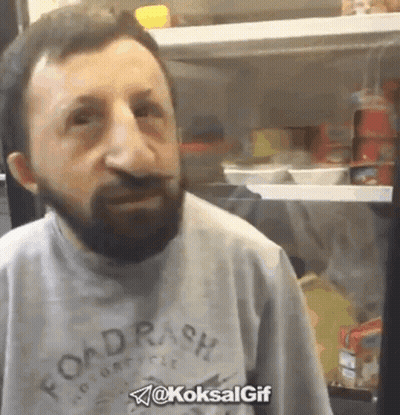 Man With Beard Wearing Foodrash Shirt GIF
