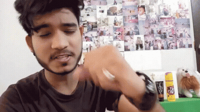 Man With Beard Wearing G Shock Watch GIF