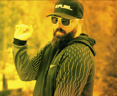 Man With Beard Wearing Gfuel Hat GIF