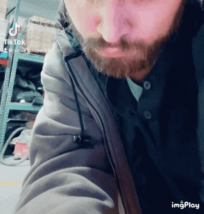 Man With Beard Wearing Grey Jacket GIF