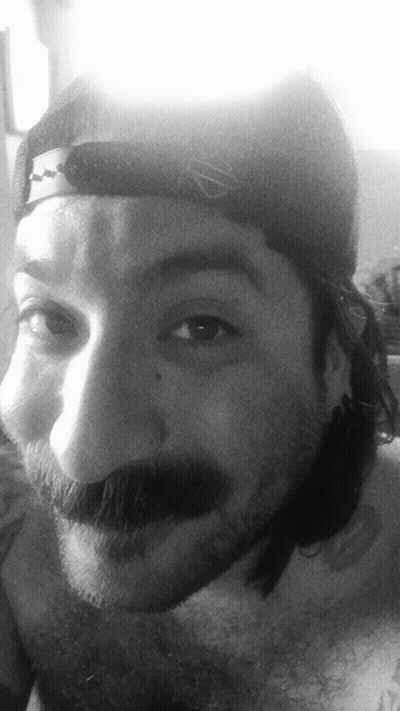 Man With Beard Wearing Harley Davidson Hat GIF