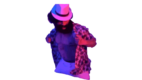 Man With Beard Wearing Hat And Shirt Sticker
