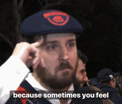 Man With Beard Wearing Hat Saying Because Sometimes You Feel On It GIF