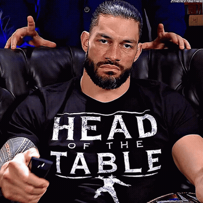 Man With Beard Wearing Head Of The Table Shirt GIF