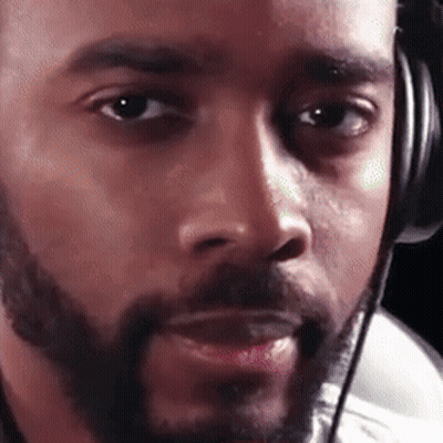 Man With Beard Wearing Headphones And Microphone GIF