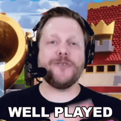 Man With Beard Wearing Headphones And Microphone Says Well Played GIF