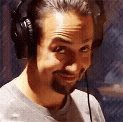 Man With Beard Wearing Headphones Making Funny Face GIF