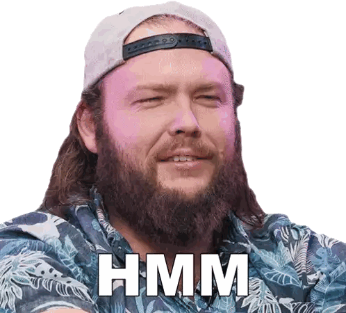 Man With Beard Wearing HMM Shirt Sticker