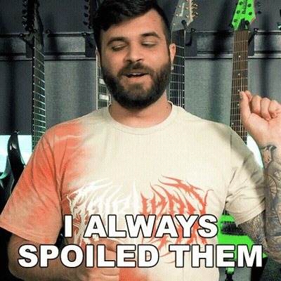 Man With Beard Wearing I Always Spoiled Them Shirt GIF