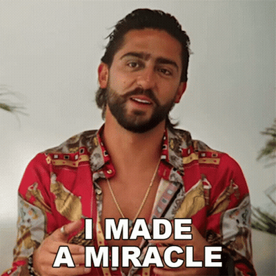 Man With Beard Wearing I Made A Miracle Shirt GIF